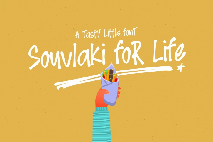 Souvlaki for life Font Download