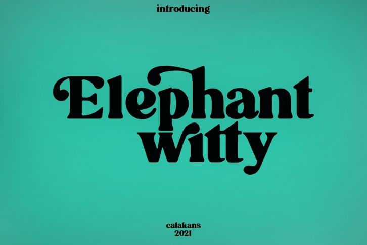 Elephant Witty Font Download