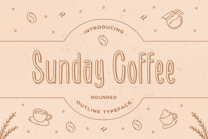 Sunday Coffee â€“ Rounded Outline Typeface Font Download