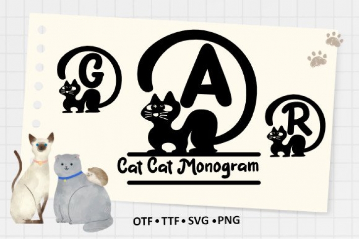 Cat Cat Monogram Font Download