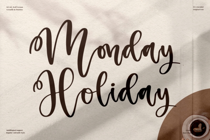 Monday Holiday - Beautiful Script Font Font Download