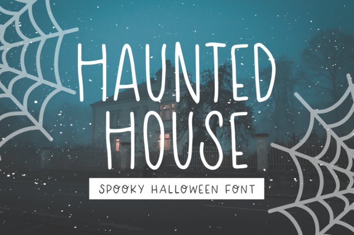 HAUNTED HOUSE Spooky Halloween Font Font Download