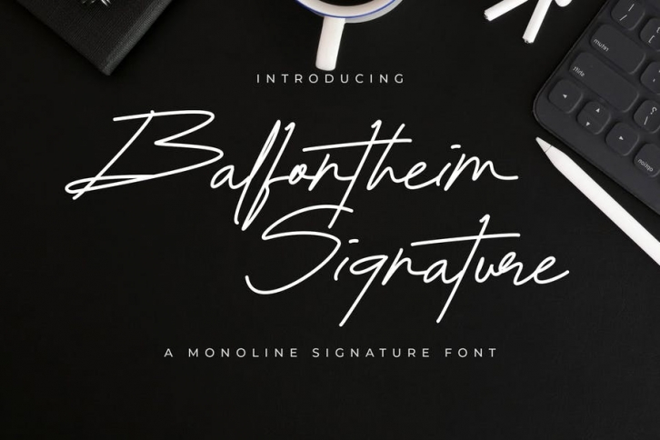 Balfontheim Signature - Monoline Signature Font Font Download