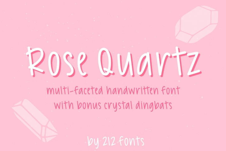 Rose Quartz Sans Serif Handwriting & Crystals Dingbat Font Download