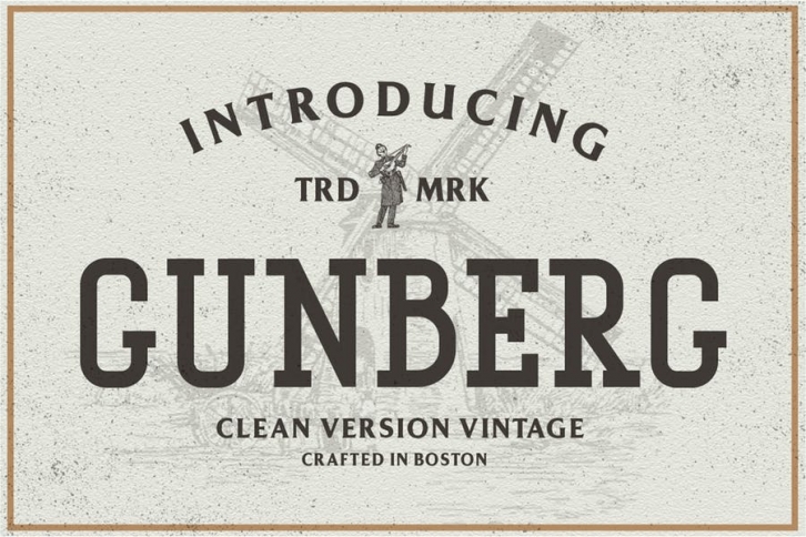 Gunberg Vintage Font Font Download