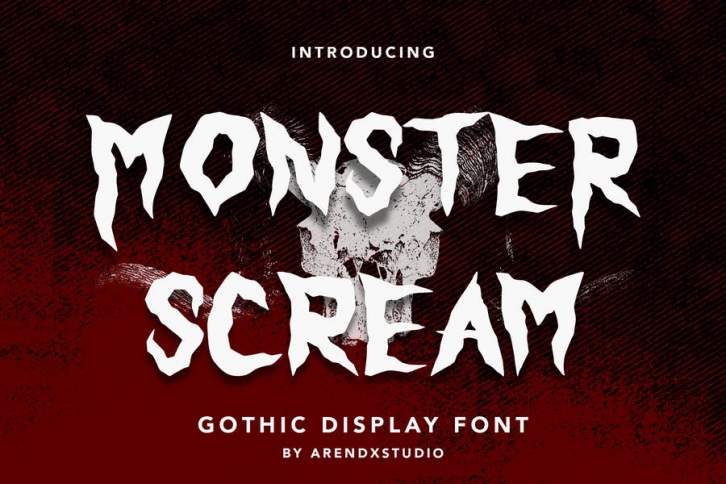 Monster Scream - Ghotic Display Font Font Download