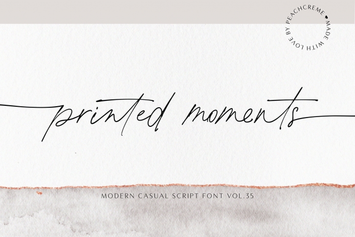 Printed Moments Modern Script Font Download