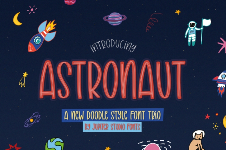 Astronaut Font (Cute Fonts, Kids Fonts, Doodle Fonts) Font Download