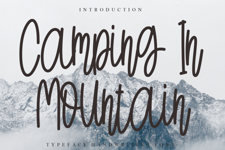 Camping in Mountain Font Download