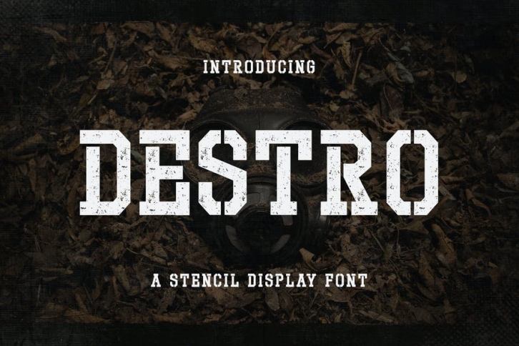 Destro – Stencil Display Font Font Download