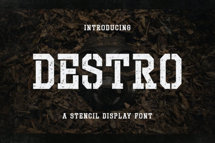 Destro â€“ Stencil Display Font Font Download