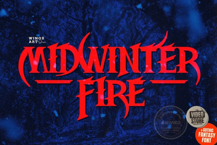 Widwinter Fire: A Gothic Fantasy Font Font Download