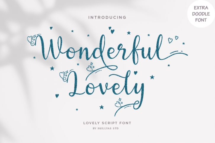 Wonderful Lovely - a Romantic Script Font Font Download