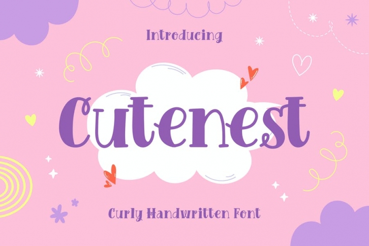 Cutenest – Curly Handwritten Font Font Download