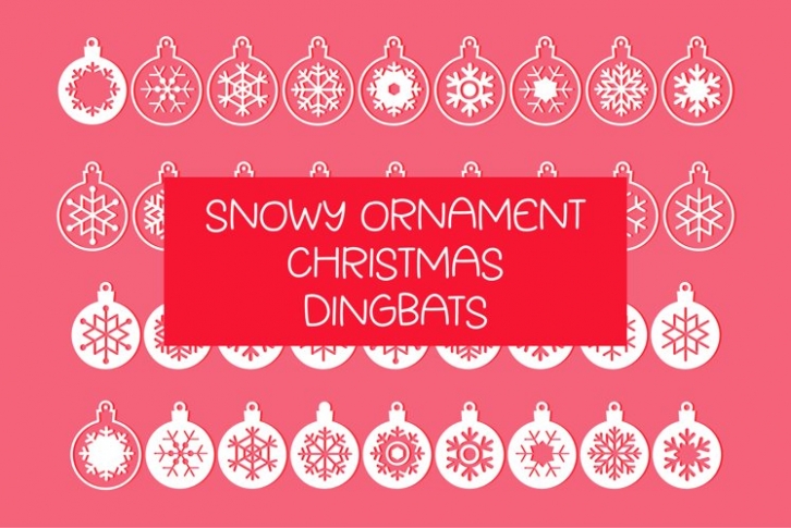 Snowy Christmas Ornament Dingbats Font Download