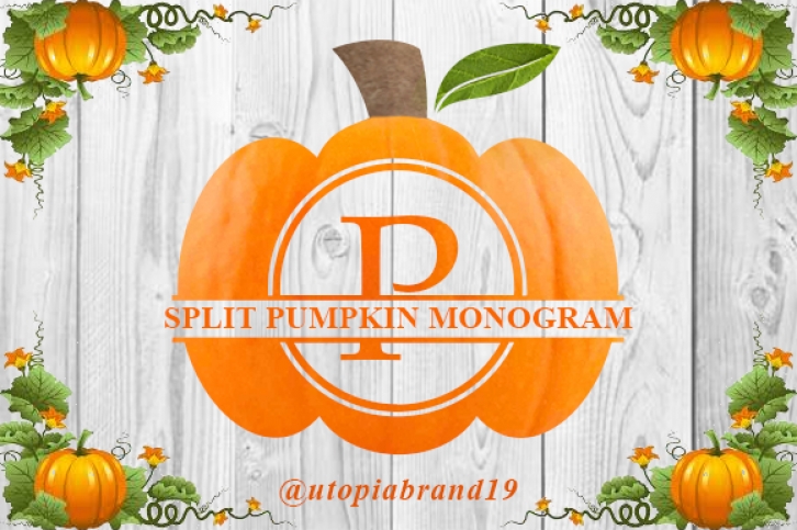 Split Pumpkin Monogram Font Download