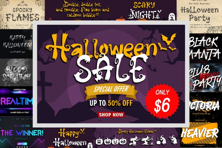 Halloween Sale Bundle Font Download