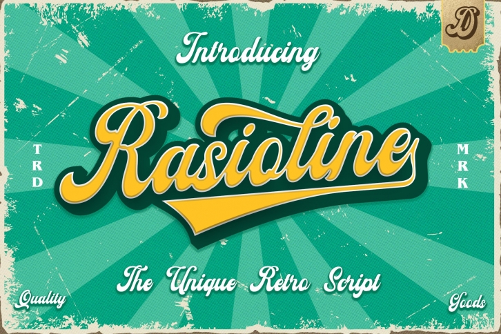 Rasioline unique retro Font Download