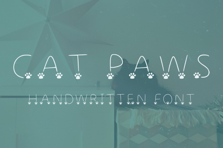 Cat paws handwritten Font Download
