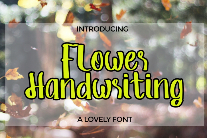 Flower Handwriting Font Download