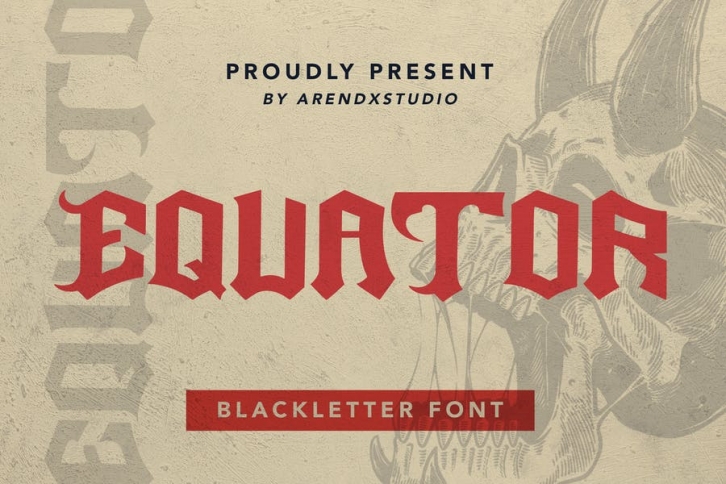 Equator - Blackletter Font Font Download