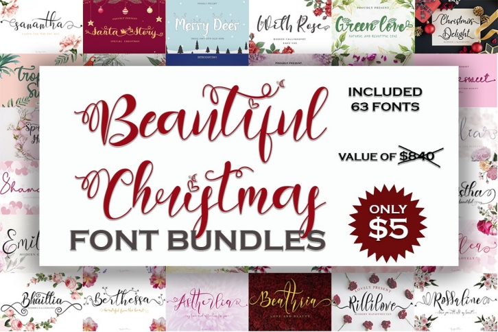 Beautiful Christmas Bundles Font Download