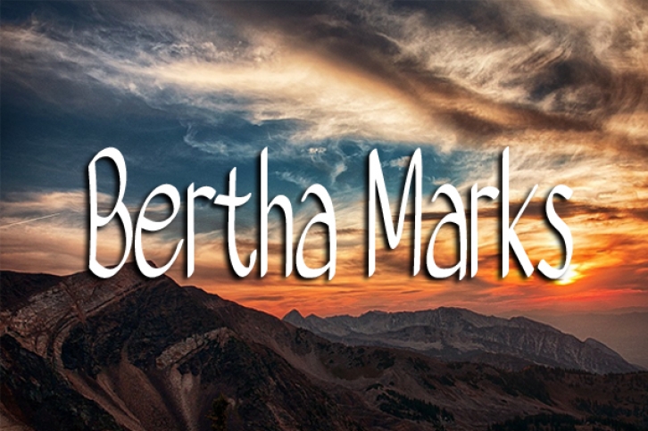 Bertha Marks Font Download