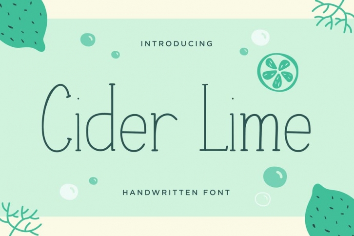 Cider Lime – Handwritten Font Font Download