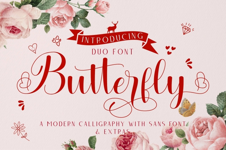 Butterfly Duo & Extras Bonus Font Download