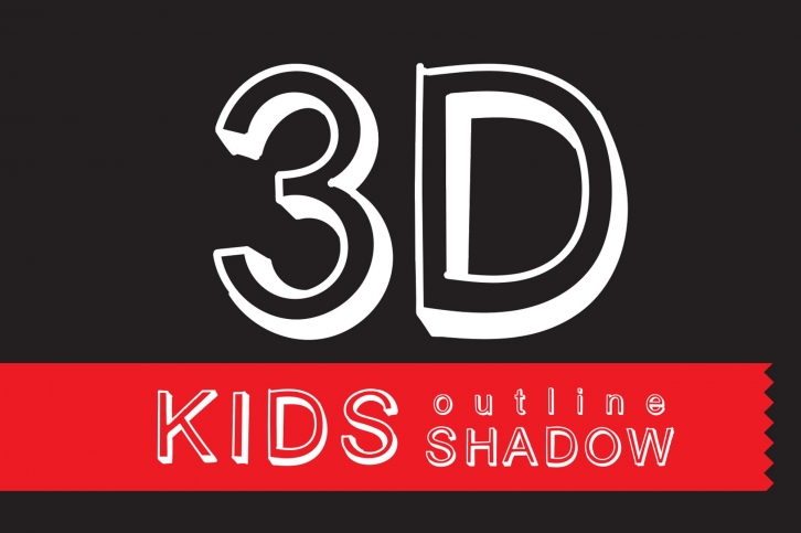 Kids 3D Outline Shadow Font Download