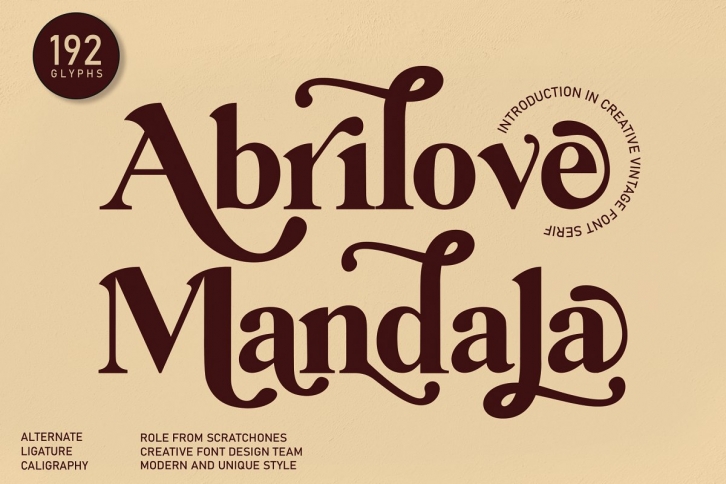Abrilove Mandala / Modern Font Download