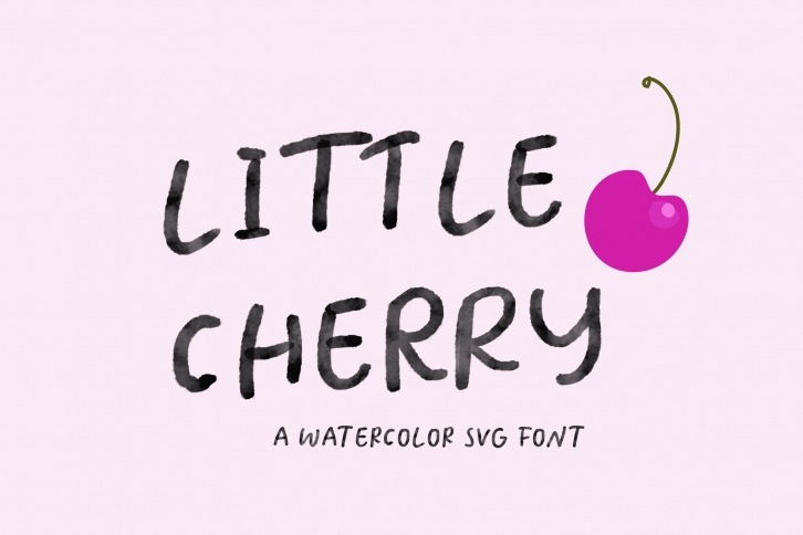 Little Cherry SVG watercolor Font Download