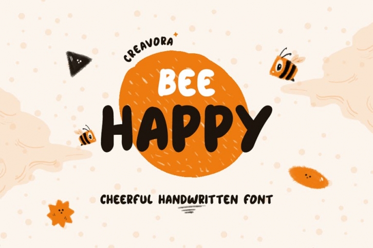 Bee Happy - Cheerful Handwritten Font Font Download