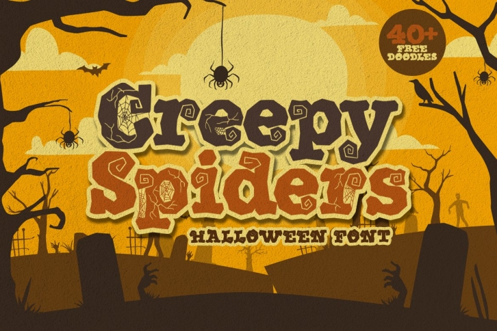 Creepy Spiders Free Doodles Font Download