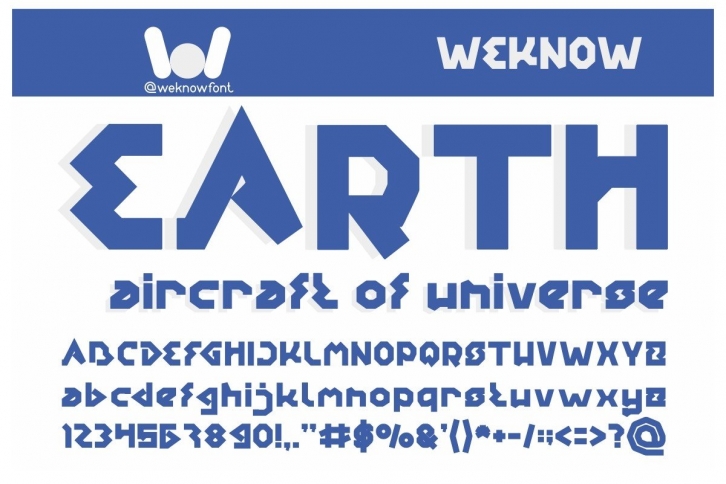 Earth Aircraft Universe Font Download