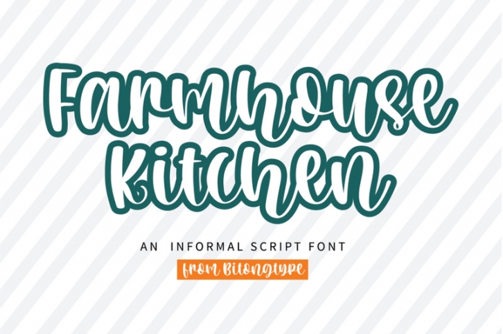 Farmhouse Kitchen - A quirky handwritten script font Font Download