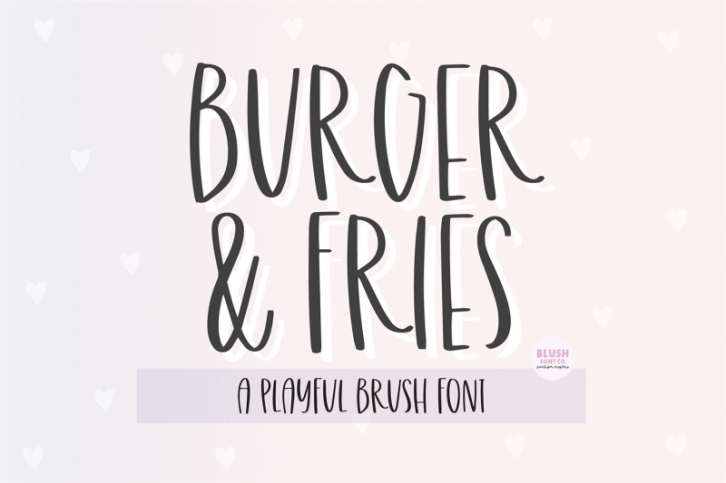 BURGER & FRIES Playful Brush Font Font Download