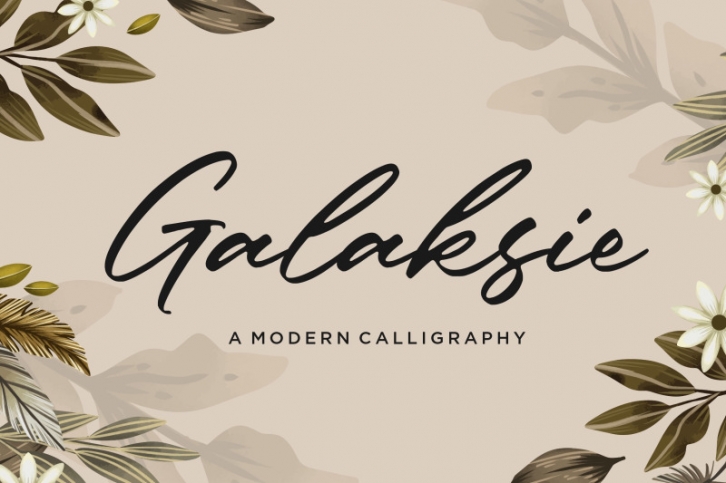 Galaksie Modern Calligraphy Font Font Download
