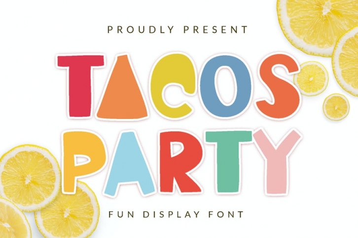 Tacos Party Advertisement Font Font Download
