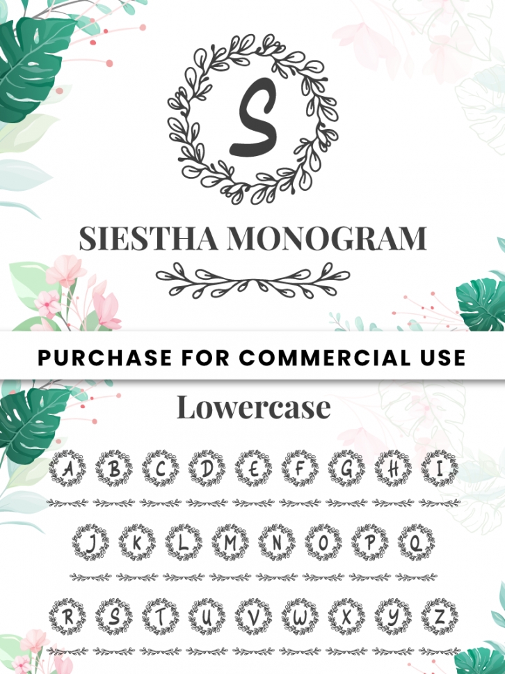 Siestha Monogram Font Download