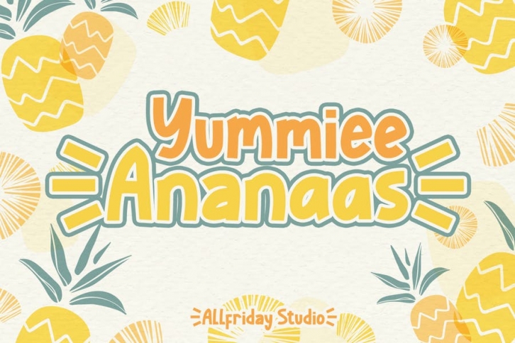 AF - Yummiee Ananaas - Cute Sans Display Font Download