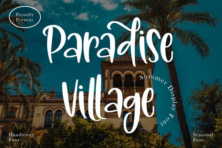 ParadiseVillage - Summer Display Font Font Download