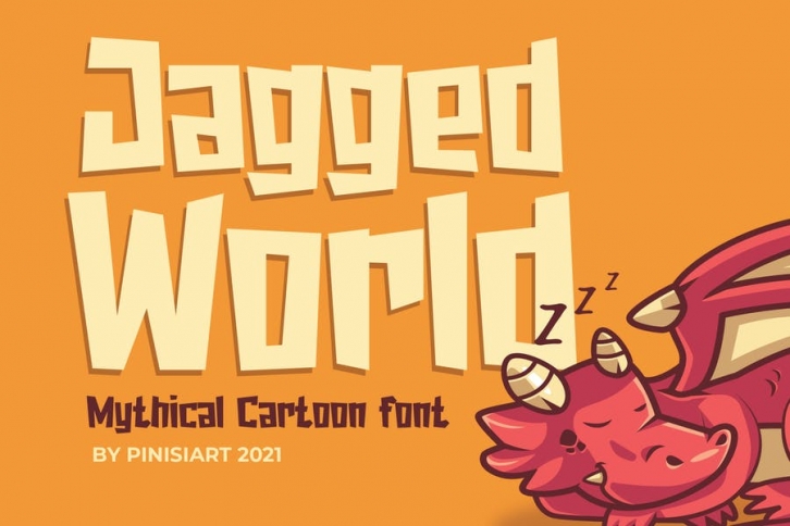 Jagged World - Mythical Cartoon Font Font Download