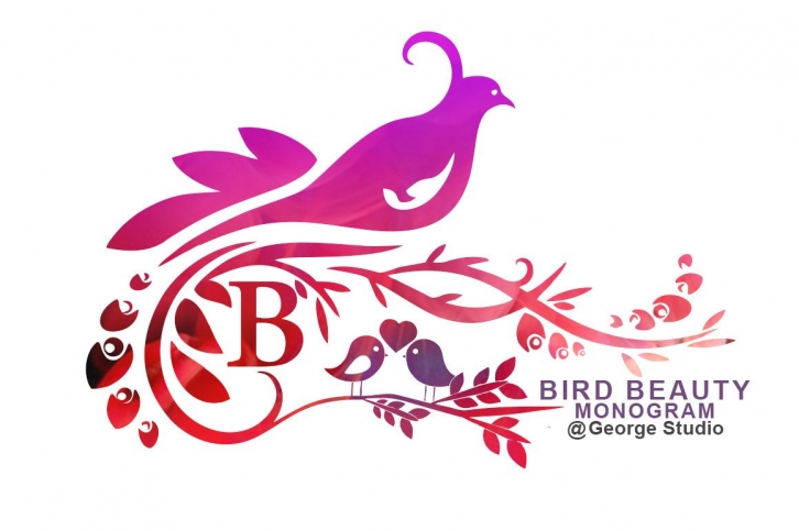 Bird Beauty Monogram Font Download