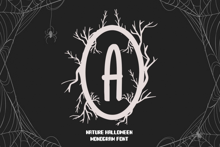 Nature Halloween Monogram Font Download
