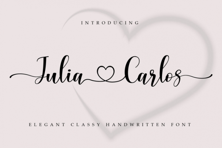Julia Carlos | A Handwritten Script Font Download