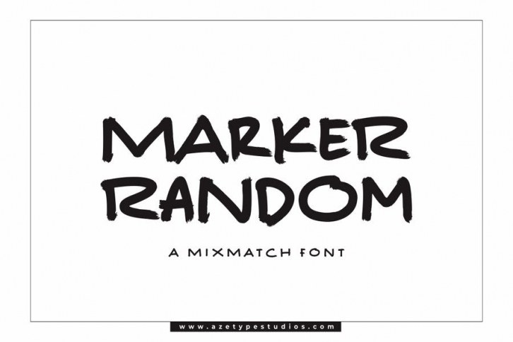 Marker Random | A Mixmatch Font Font Download