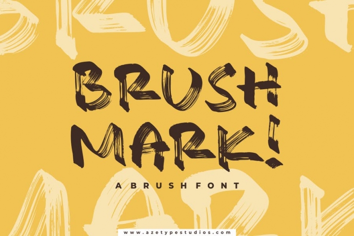 Brush Mark | A Texture Brush Font Font Download