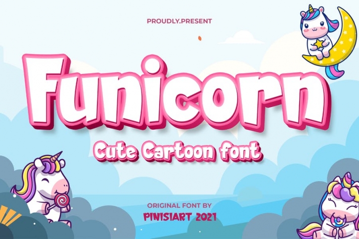 Funicorn - cartoon font Font Download