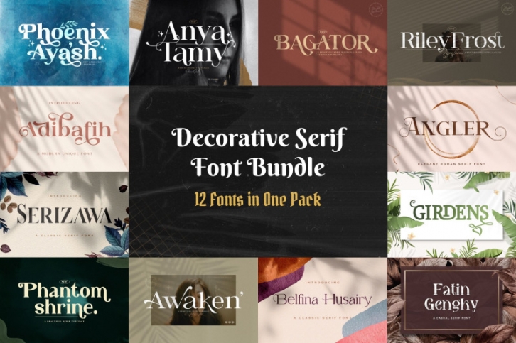 Decorative Serif Font Bundle Font Download